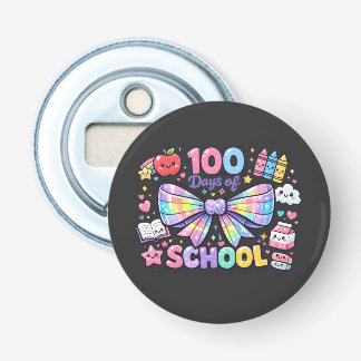 100 Days Of School  Button Flesopener