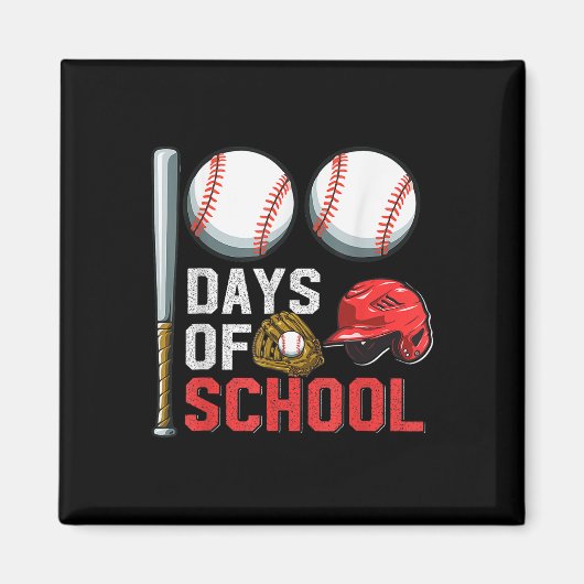 100 Days of School Bysebyll 100th Day Student Kind Magneet (Voorkant)