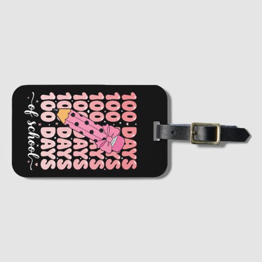 100 days of school celebration bagagelabel (Voorkant (horizontaal))