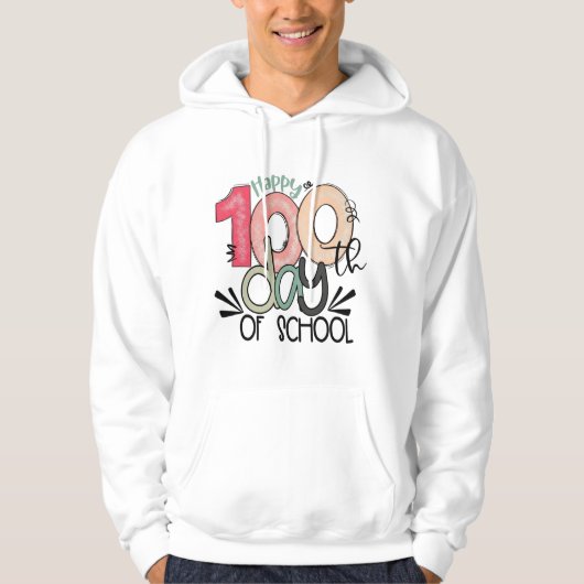 100 Days of School Celebration Basic Hoodie (Voorkant)