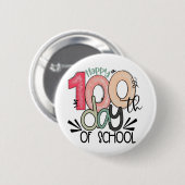 100 days of school celebration button / pin badge (Voorkant /achterkant)