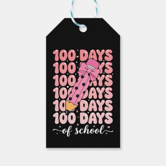 100 days of school celebration cadeaulabel (Voorkant)
