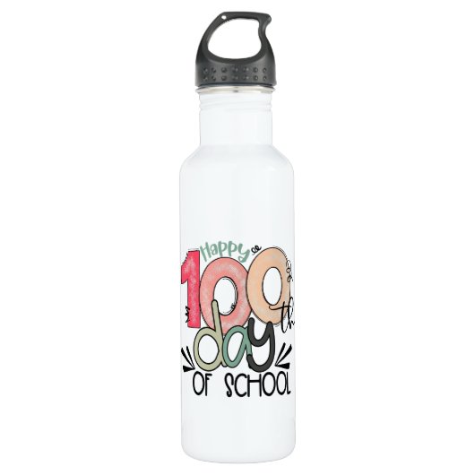 100 days of school celebration gift waterfles  (Voorkant)