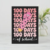 100 days of school celebration kaart (Staand voorkant)