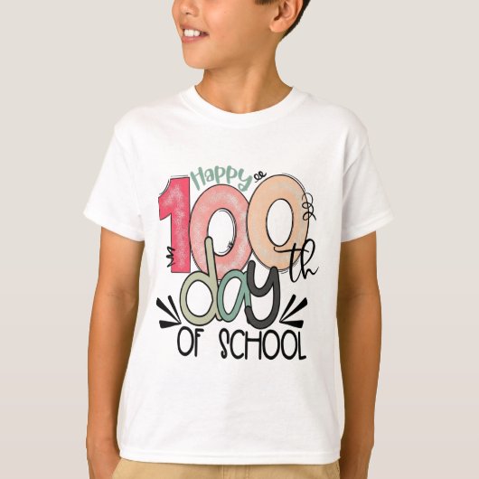 100 Days of School Celebration Kid Basic T-shirt (Voorkant)