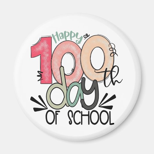 100 days of school celebration magneet (Voorkant)