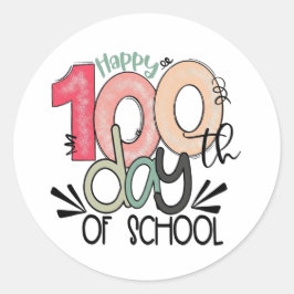 100 days of school celebration ronde sticker