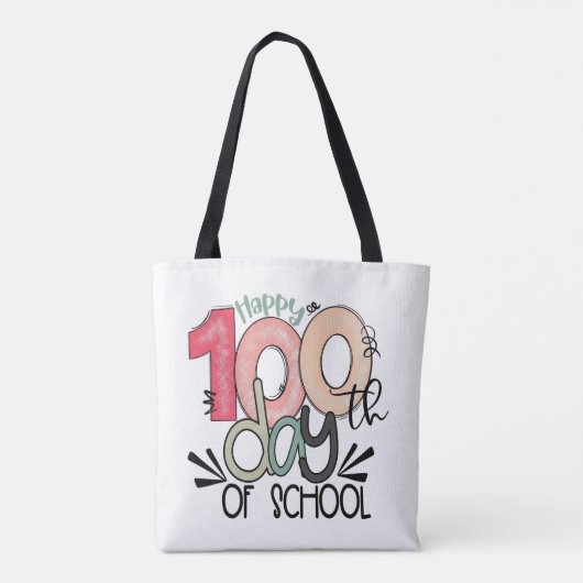 100 days of school celebration tote bag (Achterkant)