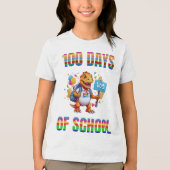 100 Days of School Celebration" Tri-Blend Shirt (Voorkant)