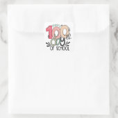 100 days of school celebration vierkante sticker (Tas)