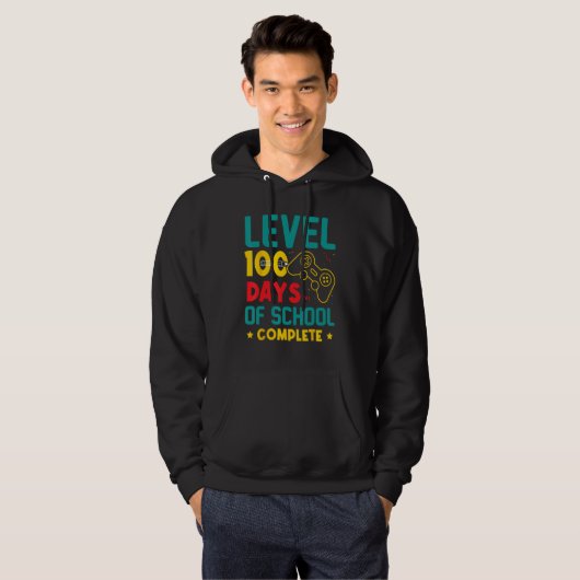 100 Days Of School Complete Level Complete Hoodie (Voorkant volledig)