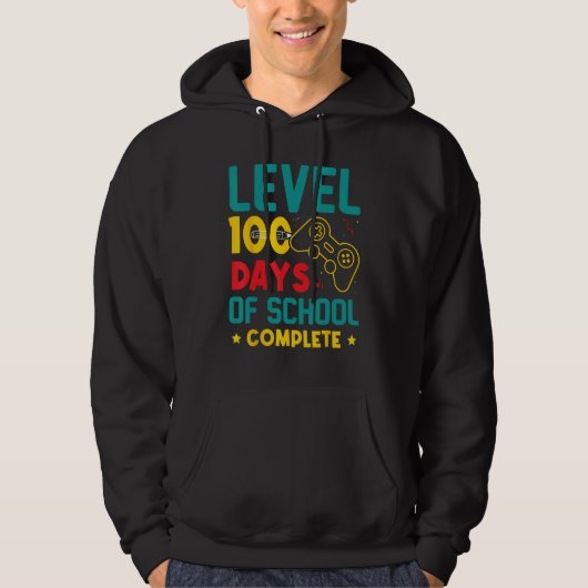 100 Days Of School Complete Level Complete Hoodie (Voorkant)