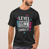 100 Days Of School Completed Gamer Boys 100th Day  T-shirt (Voorkant)
