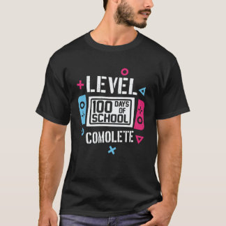 100 Days Of School Completed Gamer Boys 100th Day  T-shirt