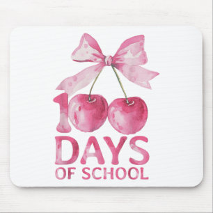 100 Days of School Coquette Schattige Cherry Bow 1 Muismat