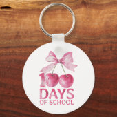 100 Days of School Coquette Schattige Cherry Bow 1 Sleutelhanger (Voorkant)