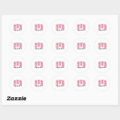 100 Days Of School Coquette Valentine Girls Teache Ronde Sticker (Vel)