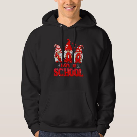 100 Days Of School Cute Gnomes Virtual Learning Te Hoodie (Voorkant)
