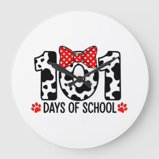 100 Days of School Dalmatian Dog Boy Kid 100th Day Grote Klok