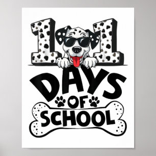 100 Days of School Dalmatische Hondenjongen Kind 1 Poster