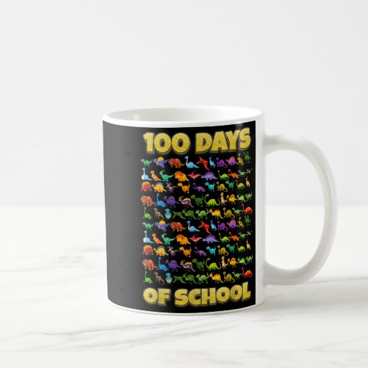 100 Days Of School Dinosaur 100 Days Smarter  Koffiemok (Rechts)