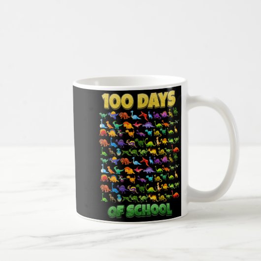 100 Days Of School Dinosaur 100 Days Smarter  Koffiemok (Rechts)