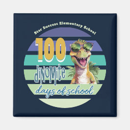 100 Days of School Dinosaur Monogrammed Magneet