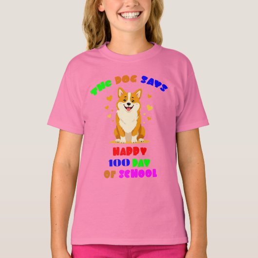 100 Days of School: een pawsome viering met onze T-shirt (Voorkant)