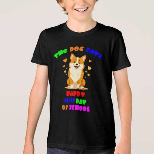 100 Days of School: een pawsome viering met onze Tri-Blend Shirt (Voorkant)