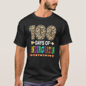 100 Days of School For Kindergarten Teacher Leopar T-shirt (Voorkant)