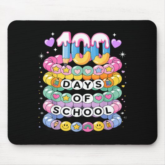 100 Days Of School Friendship Bracelets 100 Days S Muismat (Voorkant)