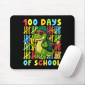 100 Days Of School Funny Dinosaur T-rex Boy Girl T Muismat (Met muis)