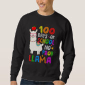 100 Days Of School Funny No Probllama Llama 100th Trui (Voorkant)