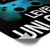 100 Days of School Gamer-videogames Niveau Ontgren Poster (Hoek)