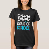 100 Days Of School Gifts 100th Day Soccer Teacher T-shirt (Voorkant)