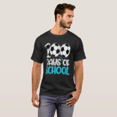 100 Days Of School Gifts 100th Day Soccer Teacher  T-shirt (Voorkant volledig)