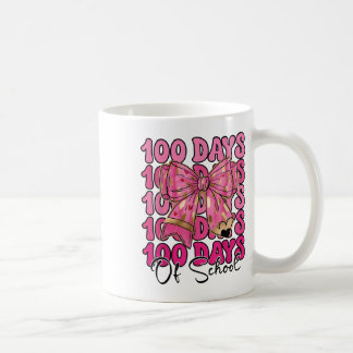100 Days of School Girls Coquette Bow 100e dag Koffiemok
