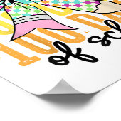 100 Days of School Girls Coquette Bow 100e dag Poster (Hoek)