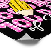 100 Days Of School Girls Coquette Bow 100th Day Of Poster (Hoek)