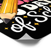 100 Days Of School Girls Coquette Bow 100th Day Of Poster (Hoek)