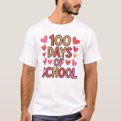 100 Days of School, Groovy, Happy 100th Day, T-shirt (Voorkant)