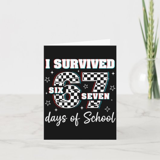 100 Days Of School I Survived 67 Days Of School Te Kaart (Voorkant)