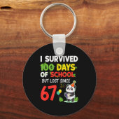 100 Days Of School I Survived But Lost Since 67 Me Sleutelhanger (Voorkant)
