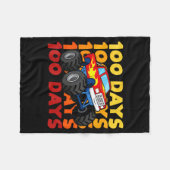 100 Days Of School Kids Monster Truck Boys And Gir Fleece Deken (Voorkant (Horizontaal))