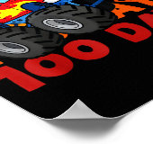100 Days Of School Kids Monster Truck Boys And Gir Poster (Hoek)