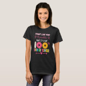 100 Days Of School Kindergarten Donut For Students T-shirt (Voorkant volledig)