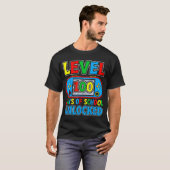 100 Days of School Level Unlocked Gaming 100th Day T-shirt (Voorkant volledig)