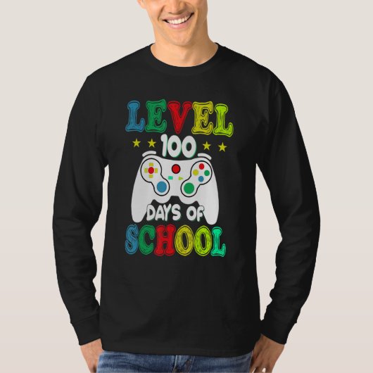 100 Days of School Level Unlocked Video Games Game T-shirt (Voorkant)