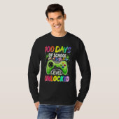 100 Days of School Level Unlocked Video Games Game T-shirt (Voorkant volledig)