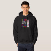 100 Days Of School Llama No Probllama Teacher Vint Hoodie (Voorkant volledig)